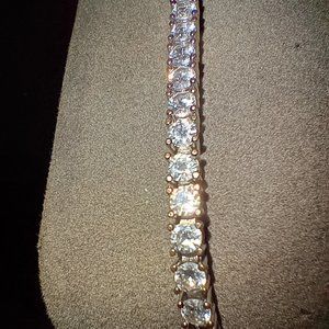 Silver tone and CZ Tennis Bracelet